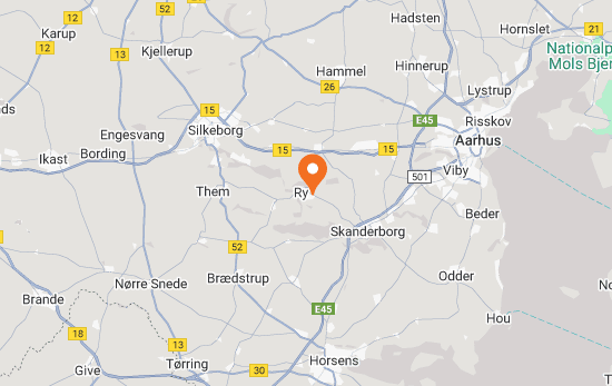 Geographical map of Pressalit headquarters