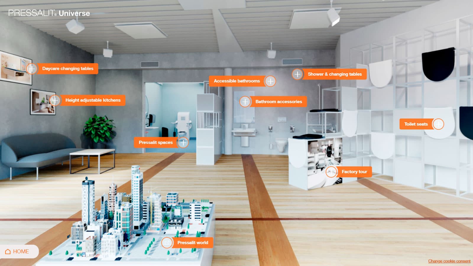 Pressalit Universe showroom