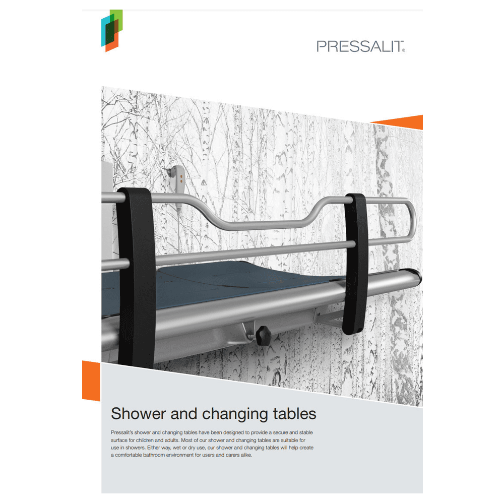 Pressalit Shower and changing tables brochure 