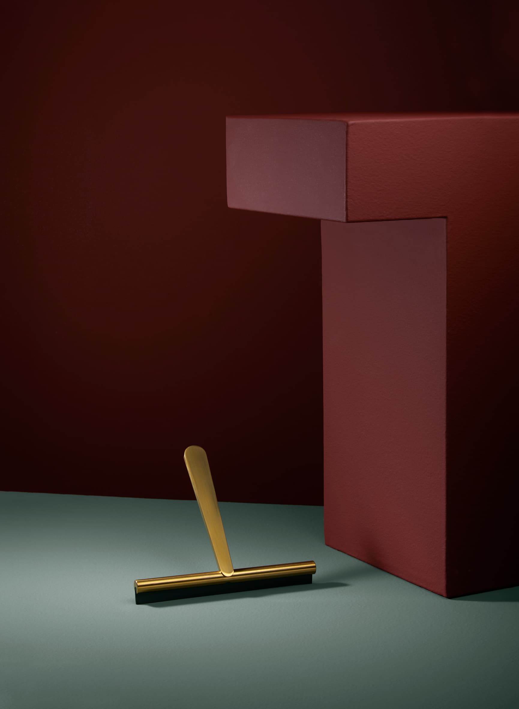 Pressalit STYLE bathroom accessories, wiper, brushed brass