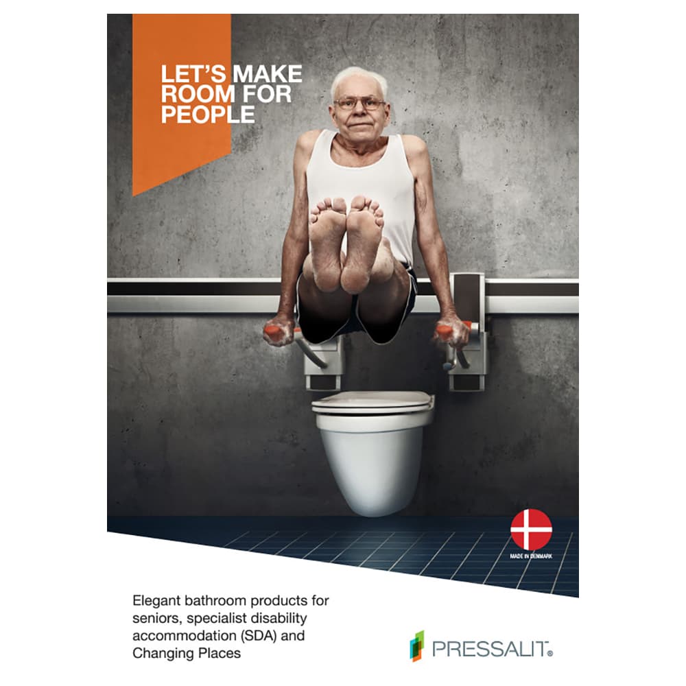 Pressalit elegant accessible bathrooms