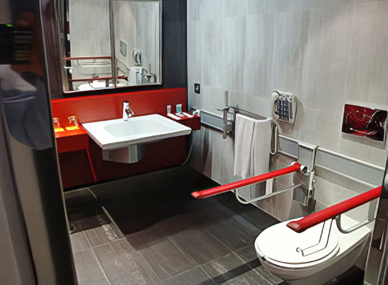 Accessible bathrooms Blackwood House Confortel Atrium Hotel, Madrid, Spain