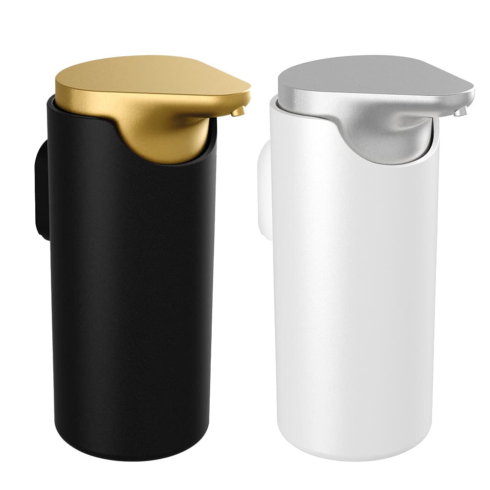 Pressalit STYLE soap dispensers, black / gold, white / brushed steel