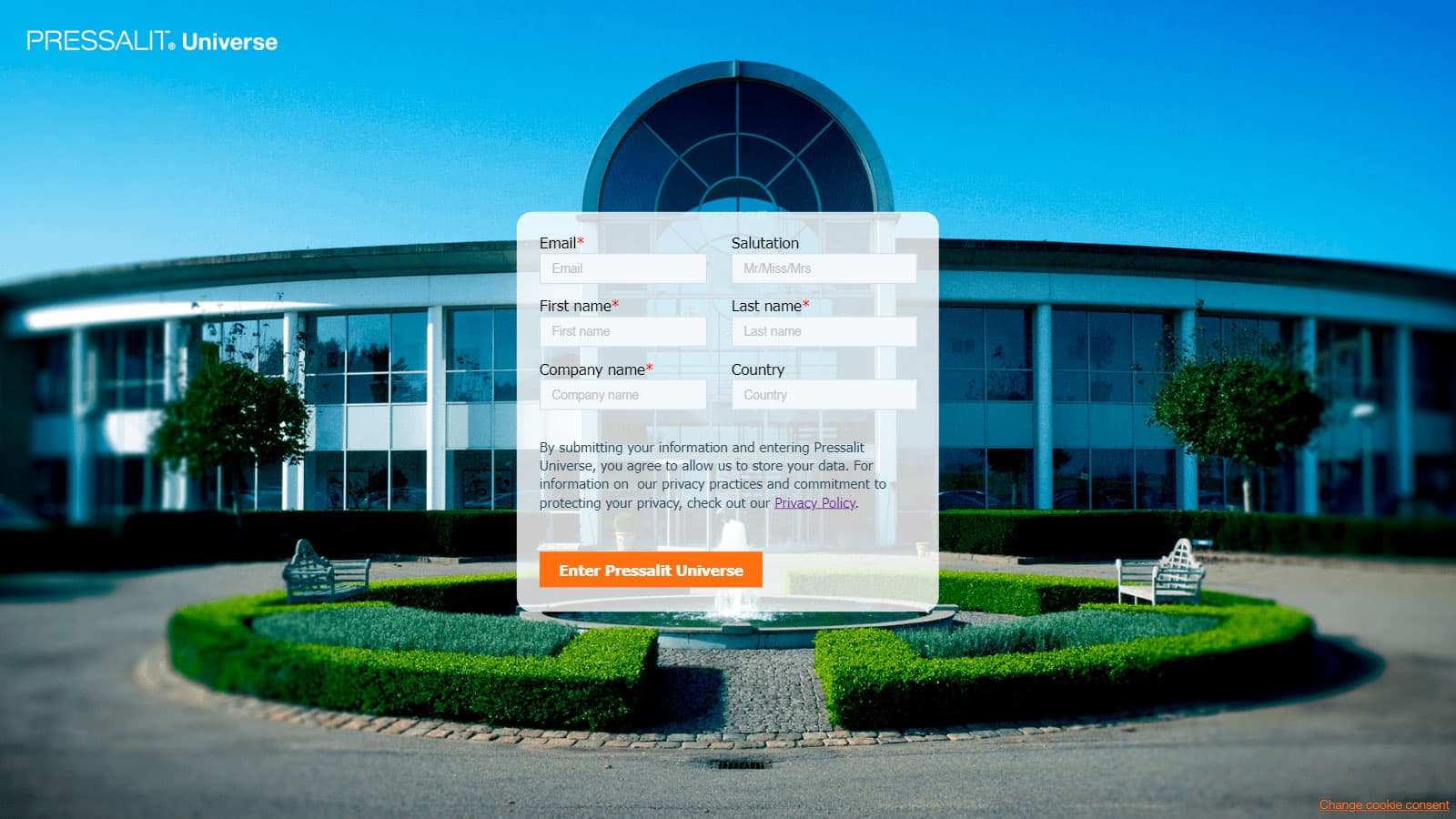 Pressalit Universe privacy