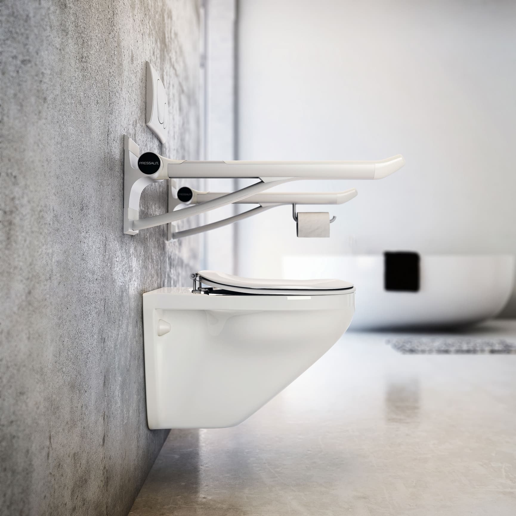 Accessible bathroom toilet zone