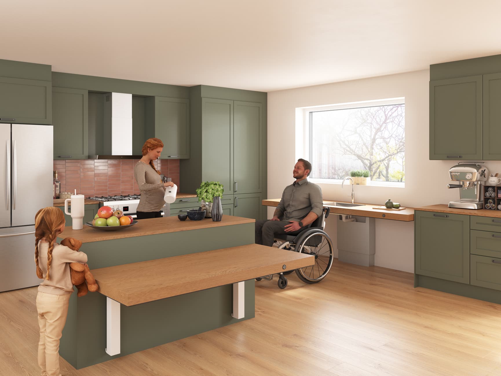 Accessible kitchen in private home