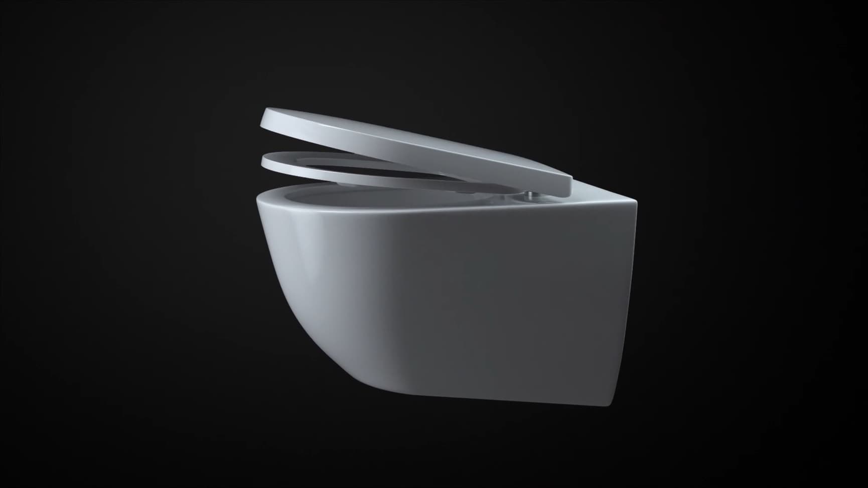 Pressalit Comfort D2 toilet seat on toilet bowl