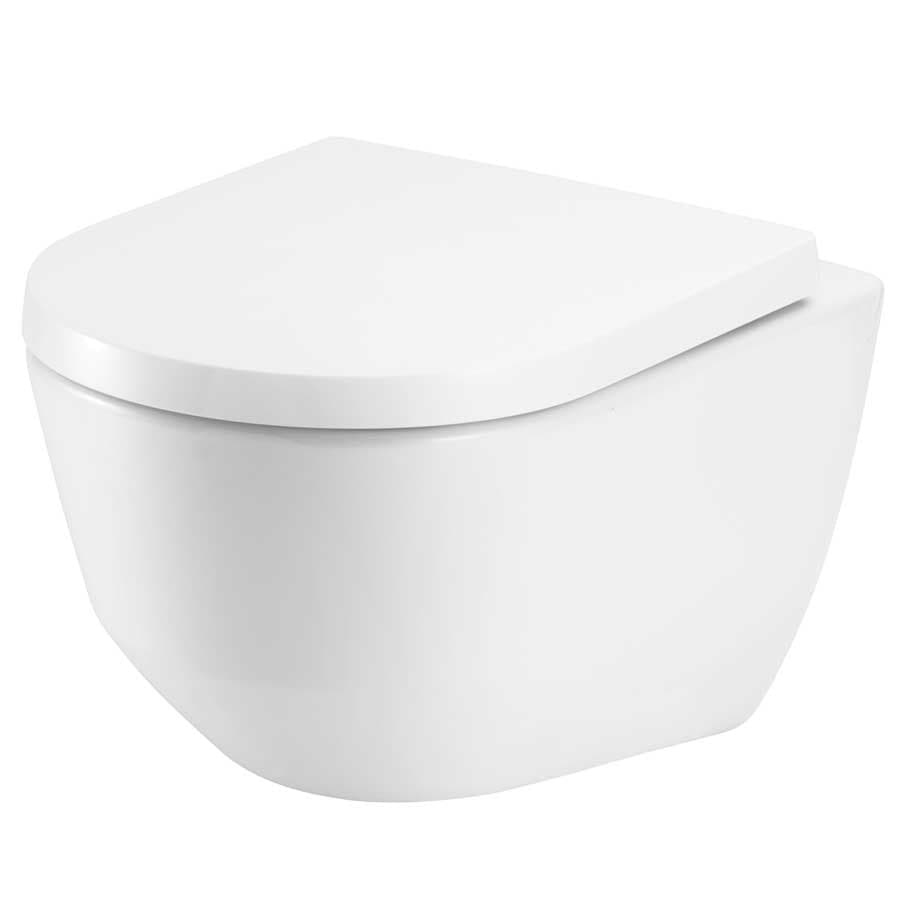 White Pressalit Comfort D2 toilet seat on toilet bowl