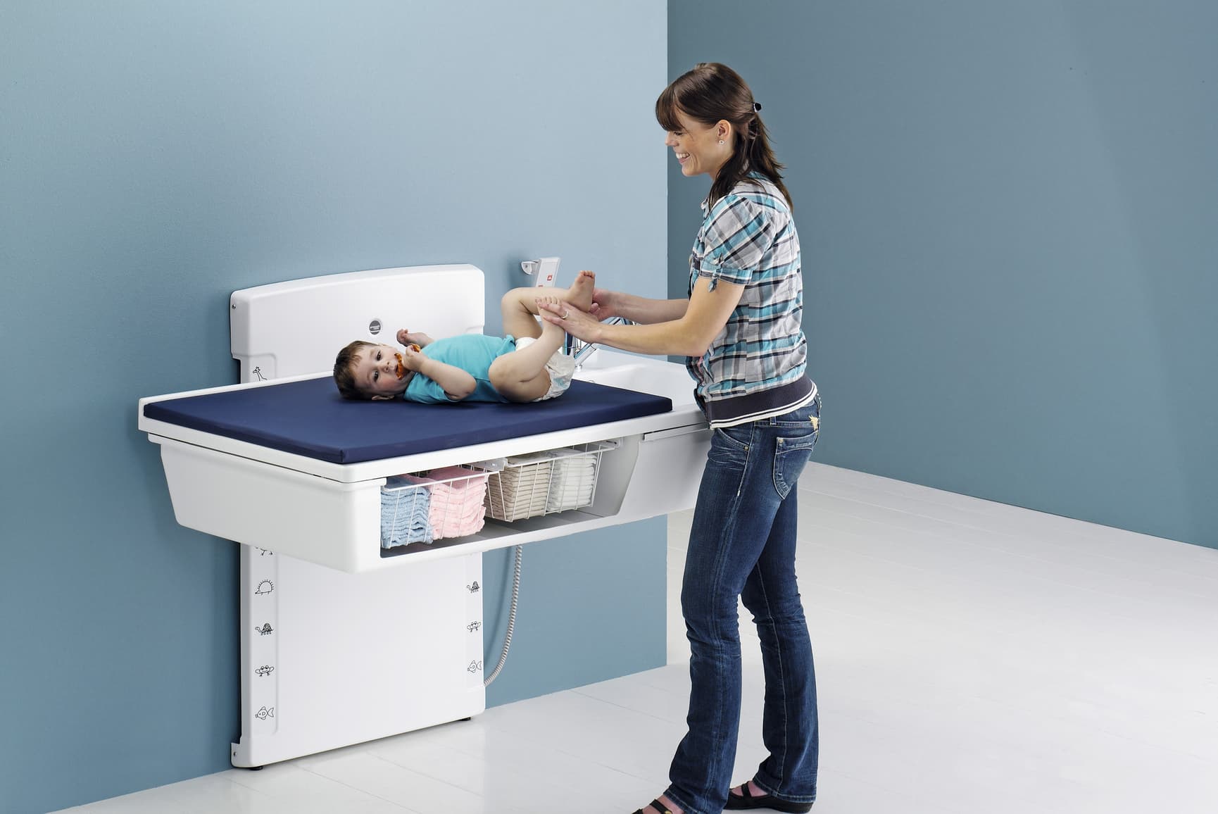 Pressalit Daycare changing table, raised position